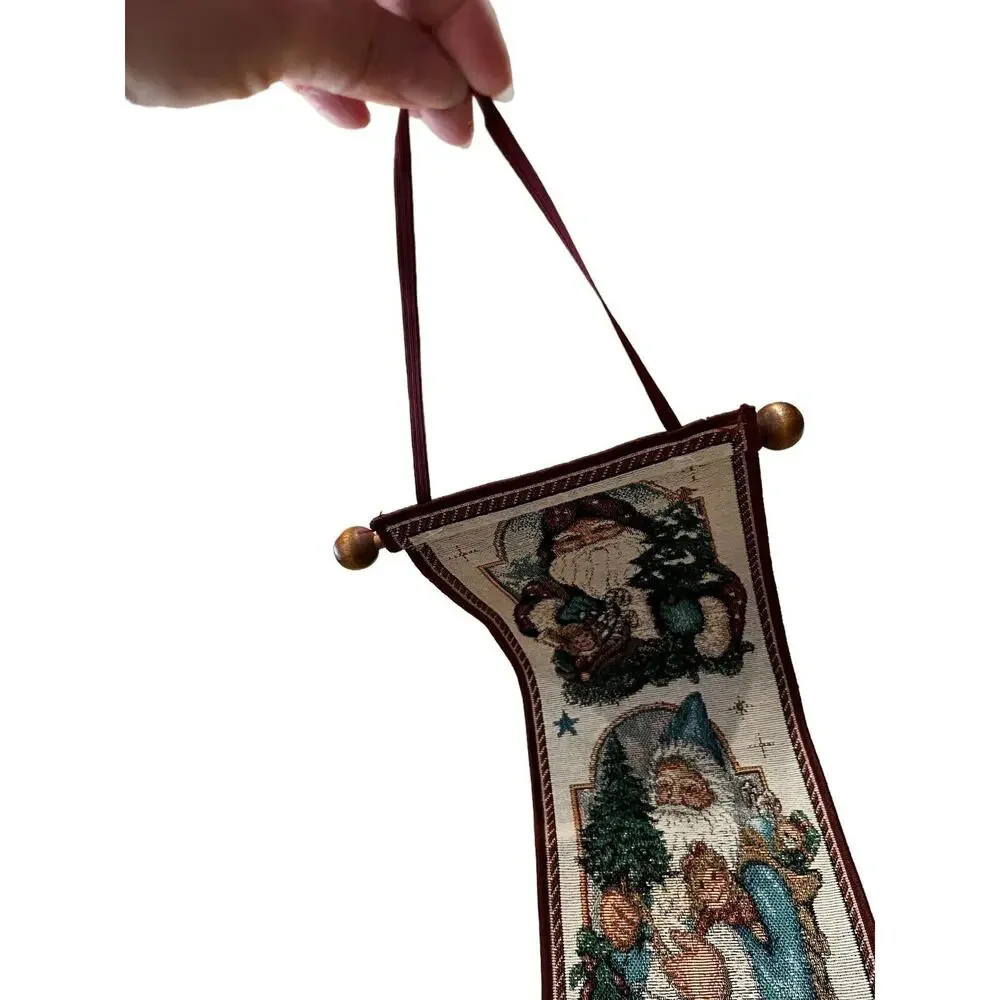 Bin Bin Tent USA Made Tapestry Bell Pull The Santa Classics MA9167 41” Long